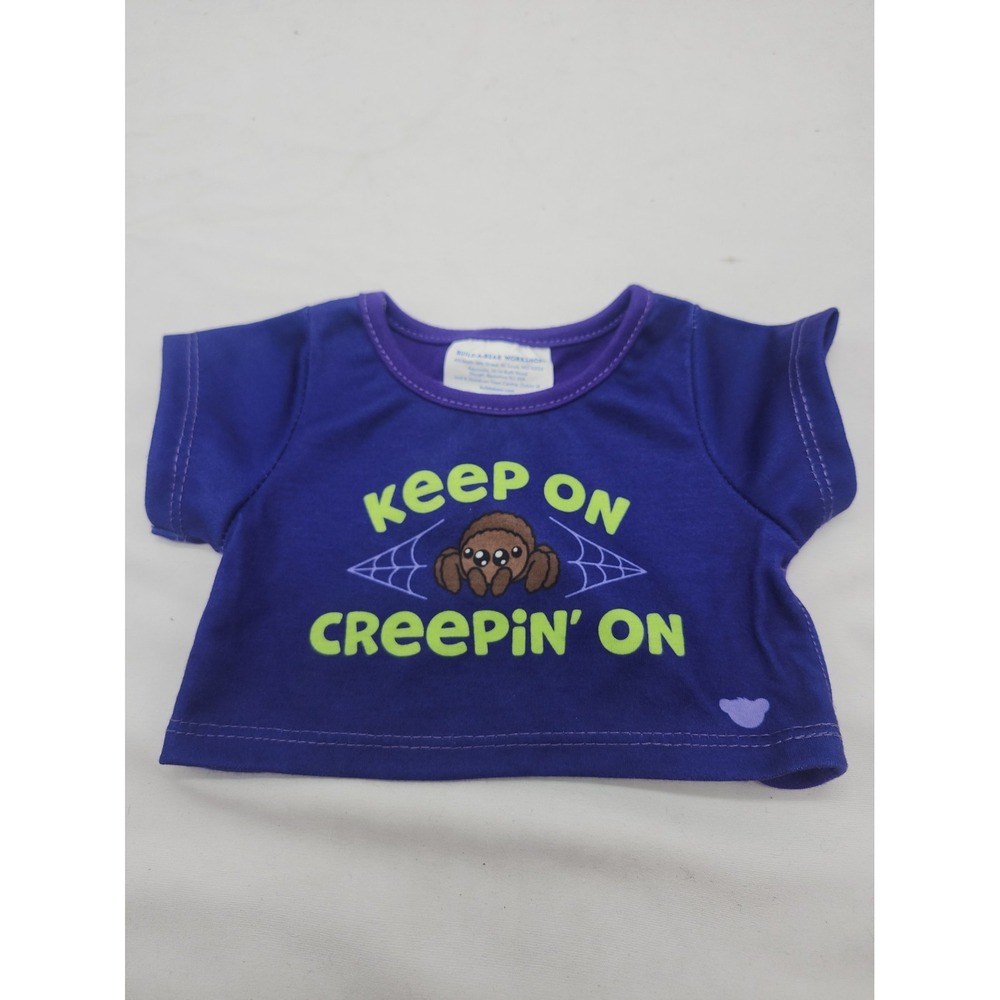 Build A Bear Workshop Keep On Creepin On Spider Shirt Purple 2026 NWOT